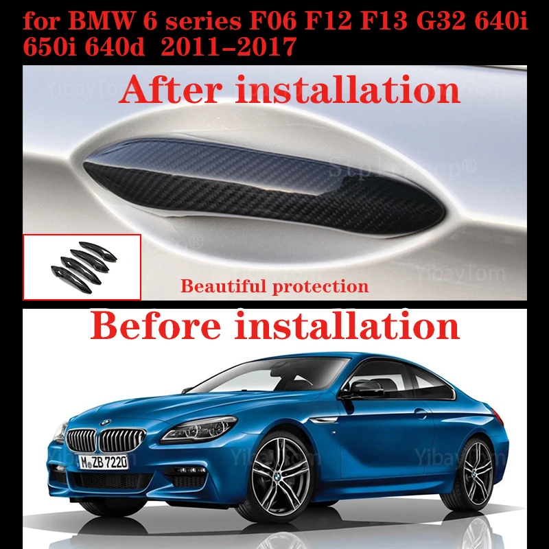 High Quality Carbon Fiber Door Handle Cover Trim for BMW 6 series F06 F12 F13 G32 640i 650i 640d 2011-2017
High Quality Carbon Fiber Door Handle Cover Trim for BMW 6 series F06 F12 F13 G32 640i 650i 640d 2011-2017