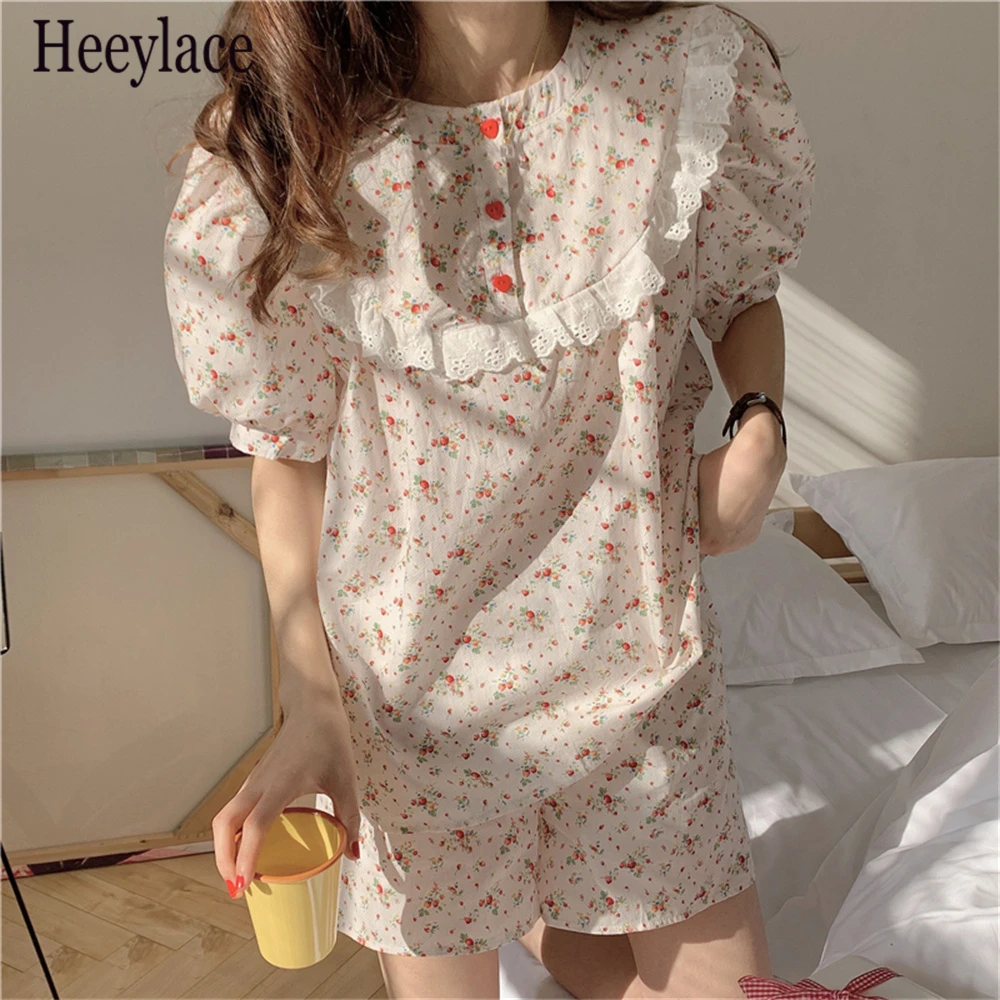 Fashion Floral Loose Loungewear New 2021 Homewear Women Sweet Chic Printed Casual Summer Two Piece Suit Pajamas Sets
Fashion Floral Loose Loungewear New 2021 Homewear Women Sweet Chic Printed Casual Summer Two Piece Suit Pajamas Sets