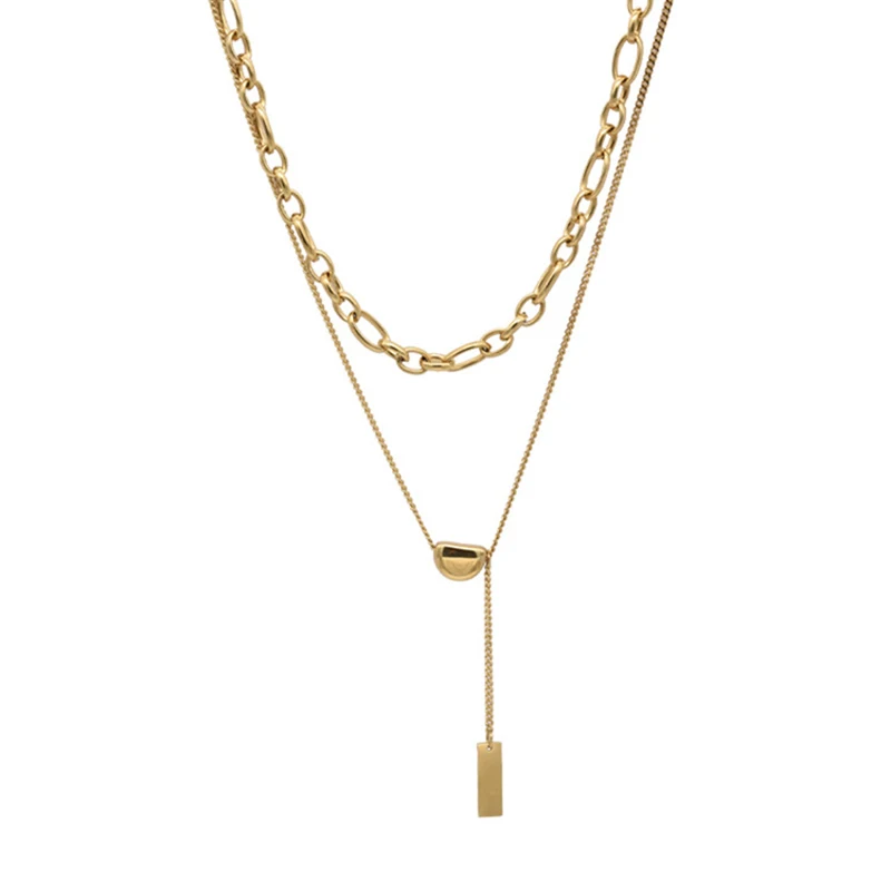 RZ064 Retro Double Layered Metal Chain Necklace Female Simple Wild Temperament Necklace Ins Cold Wind
RZ064 Retro Double Layered Metal Chain Necklace Female Simple Wild Temperament Necklace Ins Cold Wind