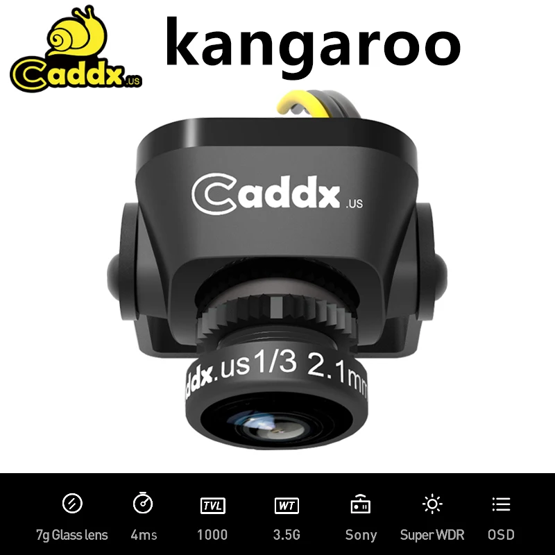 Камера Caddx Kangaroo FPV 2 1 ТВЛ мм стеклянный объектив/12 м 7G 16:9/4:3 переключаемый WDR 4 мс