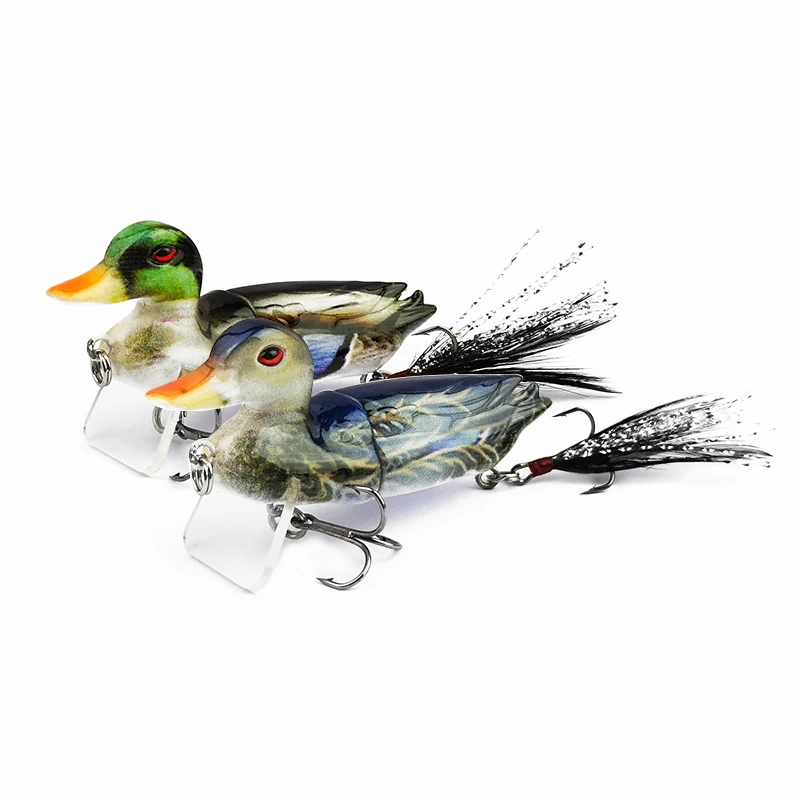 1Pc 7Cm Fishing Lures Bait Floating 3D Topwater Duck Swimbait with Hooks Multi 2 Section Jointed Bass Crankbaits Lure A | Спорт и
