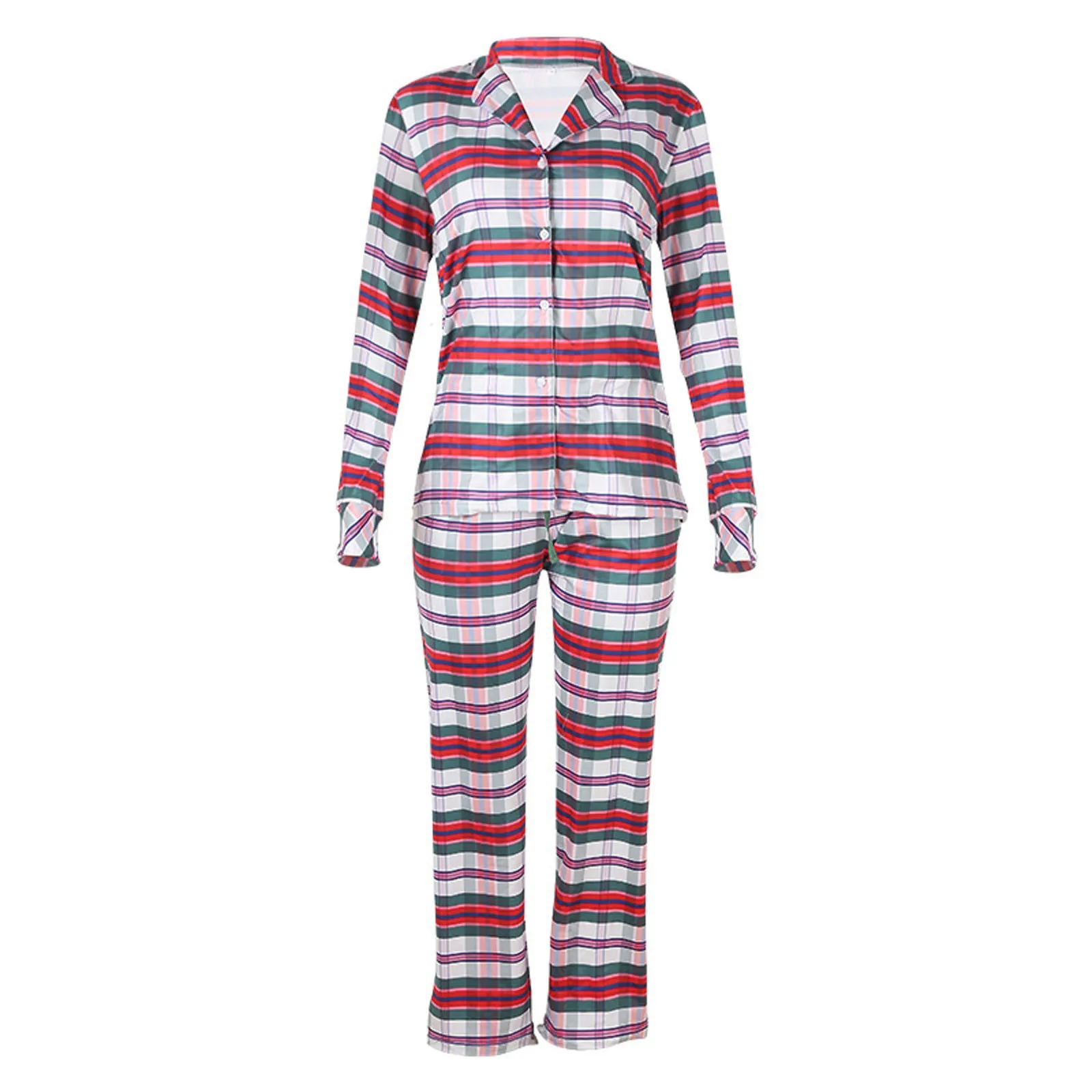 Women Red Striped Check Christmas Long Sleeve Pajamas Set Warm Homewear Casual Ethnic Holiday Style Refreshing Stmosphere
Women Red Striped Check Christmas Long Sleeve Pajamas Set Warm Homewear Casual Ethnic Holiday Style Refreshing Stmosphere