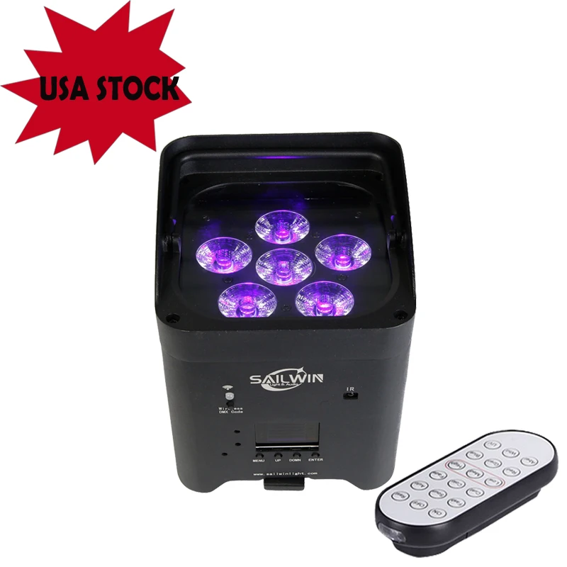USA Stock 6X18W RGBAW UV Battery Powered DMX512 APP WIFI LED UPLIGHT DJ LED Par Projector Stage Lighting For Wedding Event Club
USA Stock 6X18W RGBAW UV Battery Powered DMX512 APP WIFI LED UPLIGHT DJ LED Par Projector Stage Lighting For Wedding Event Club