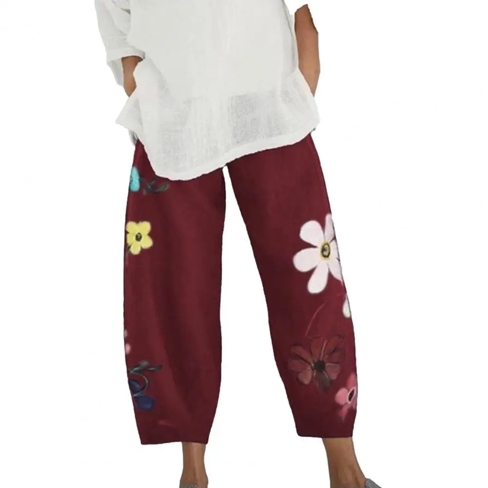 Women Casual Harem Pants Summer Flower Print Loose Wide Leg Pocket Ninth-Length Harem Pants Sweatpants Streetwear for Daily Life
Women Casual Harem Pants Summer Flower Print Loose Wide Leg Pocket Ninth-Length Harem Pants Sweatpants Streetwear for Daily Life