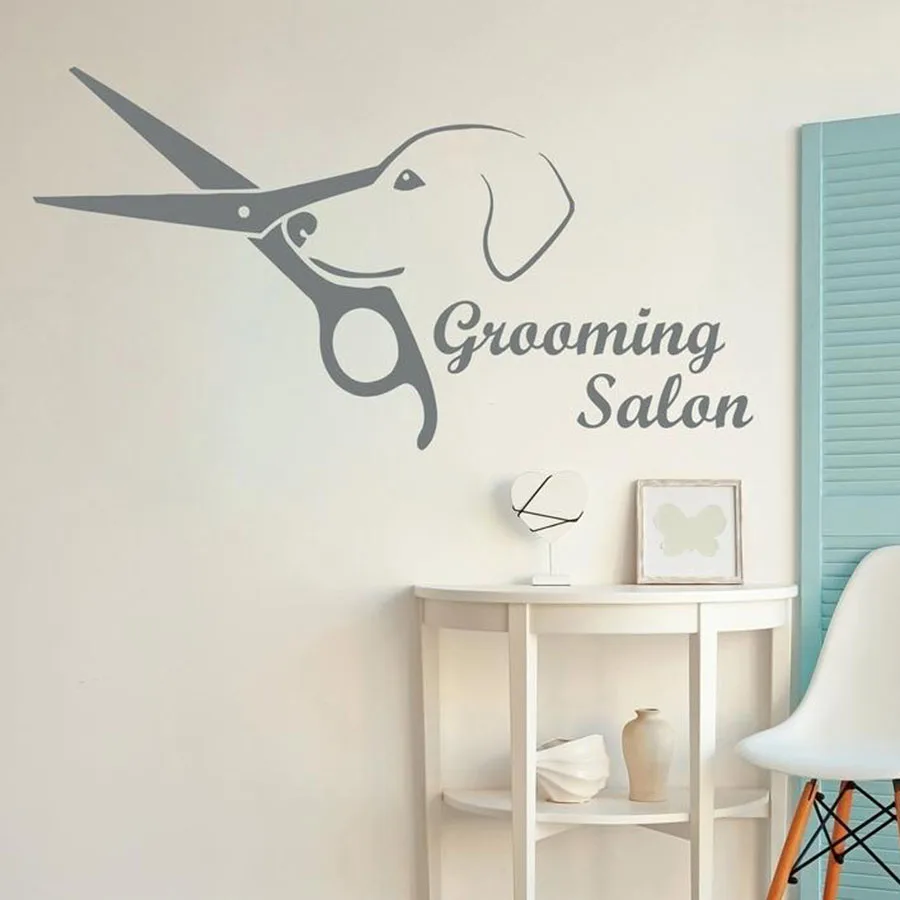 Grooming Salon Wall Decals Dog Scissors Sign Vinyl Sticker Pet Hairdressing Salon Interior Design Creative Decor Removable S867
Grooming Salon Wall Decals Dog Scissors Sign Vinyl Sticker Pet Hairdressing Salon Interior Design Creative Decor Removable S867