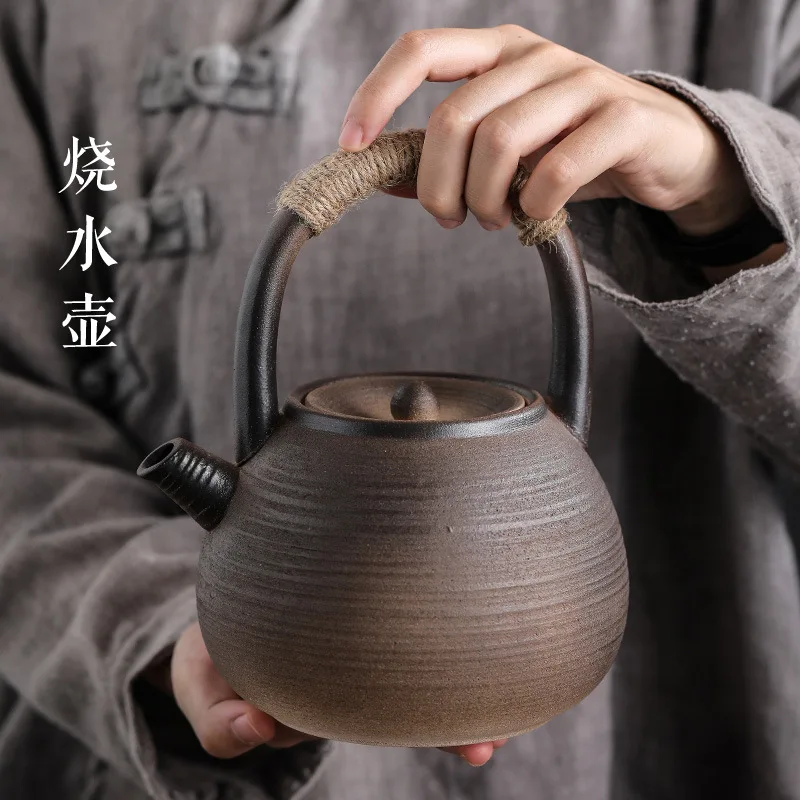 Tea Ceremony Kettle Large Capacity Ceramic Kettle Pu'er Tea Maker Retro Clay Pot Stoneware Large Lifting Pot
Tea Ceremony Kettle Large Capacity Ceramic Kettle Pu'er Tea Maker Retro Clay Pot Stoneware Large Lifting Pot