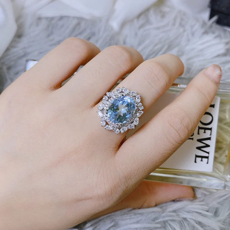 Custom Dar Sky Blue Topaz Ring Female Ocean Blue Sapphire Gem Pendant Necklace Set 520 Valentine's Day Gift
Custom Dar Sky Blue Topaz Ring Female Ocean Blue Sapphire Gem Pendant Necklace Set 520 Valentine's Day Gift