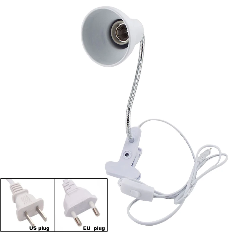 EU US Plug 360 Degrees Flexible Desk Lamp Holder E27 Base Light Socket Gooseneck Clip-On Cable With On Off Switch for Home Plant
EU US Plug 360 Degrees Flexible Desk Lamp Holder E27 Base Light Socket Gooseneck Clip-On Cable With On Off Switch for Home Plant