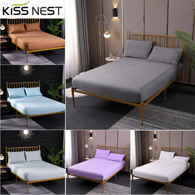 Home Fitted Bed Sheet Luxury Pure Color Modern Simple Style Brushed Microfiber 135,150,180,200 Single Double King
Home Fitted Bed Sheet Luxury Pure Color Modern Simple Style Brushed Microfiber 135,150,180,200 Single Double King