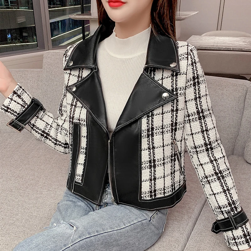 Fashion New Women Autumn Winter Slim Jackets Zipper Basic Coat Turn-down Collar Motor Biker Jacket Plus Size Elegant Coat
Fashion New Women Autumn Winter Slim Jackets Zipper Basic Coat Turn-down Collar Motor Biker Jacket Plus Size Elegant Coat