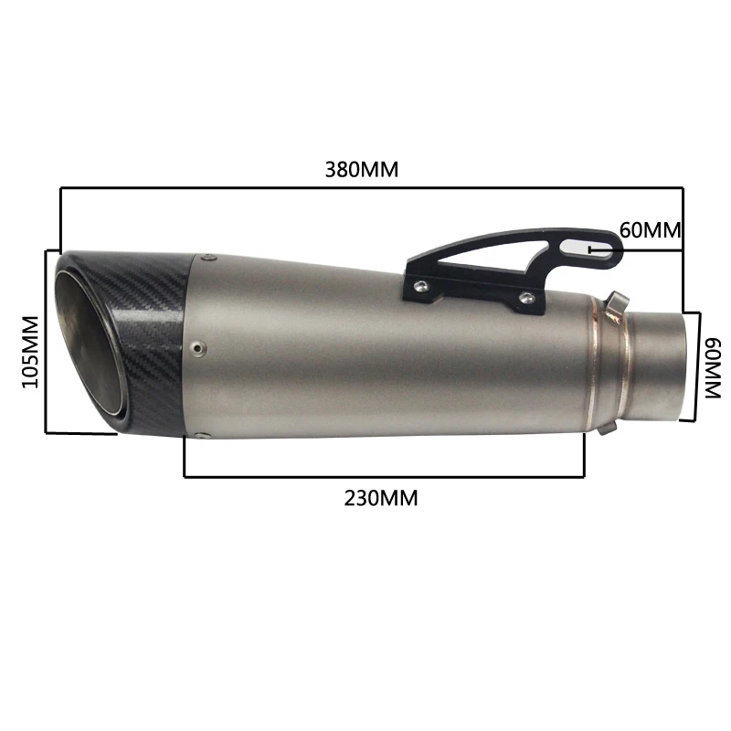 Universal Motorcycle Exhaust Silencer Pipe Removable DB Killer for Input 51mm 60mm Stainless Steel Tail Carbon Fiber Pipe System 
Universal Motorcycle Exhaust Silencer Pipe Removable DB Killer for Input 51mm 60mm Stainless Steel Tail Carbon Fiber Pipe System
