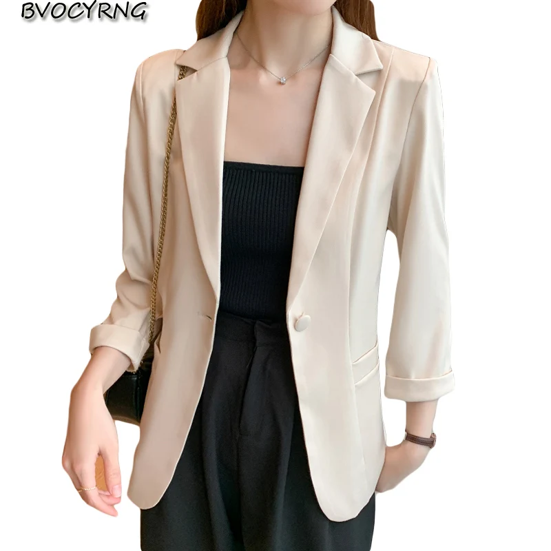 Spring summer thin small suit coat female 2020 ladies high-end solid color shirt fashion casual large size slim women jacket
Spring summer thin small suit coat female 2020 ladies high-end solid color shirt fashion casual large size slim women jacket