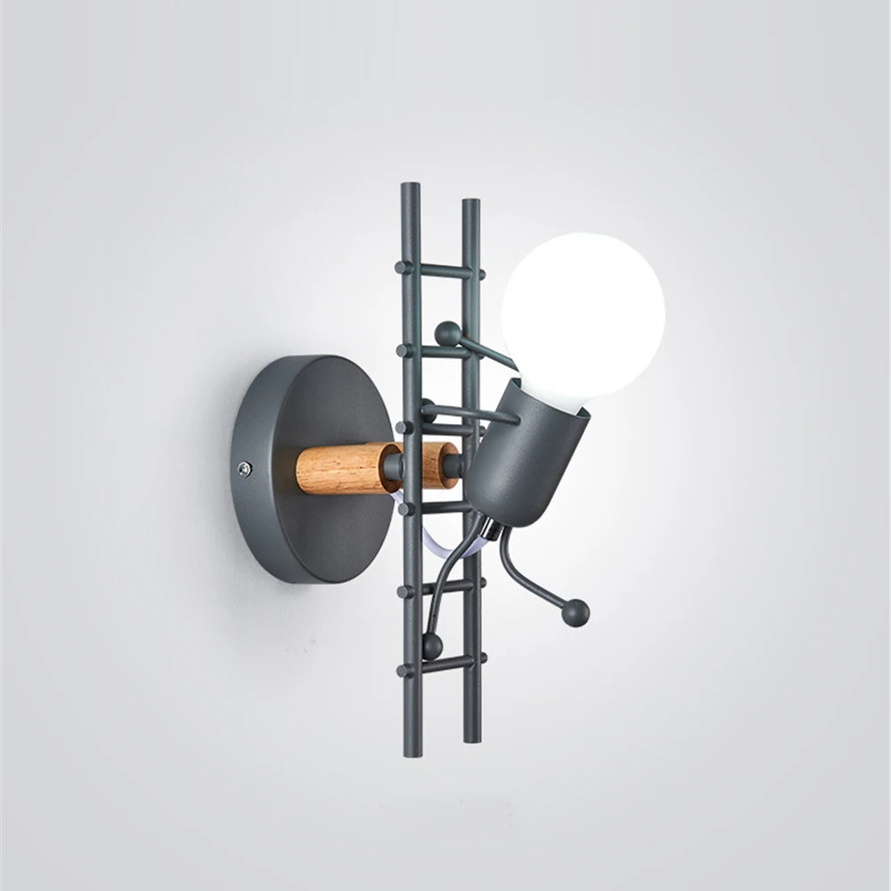 American LED wall light industrial style iron art villain stairs wall sconce children room bedroom hotel bedside light fixtures
American LED wall light industrial style iron art villain stairs wall sconce children room bedroom hotel bedside light fixtures