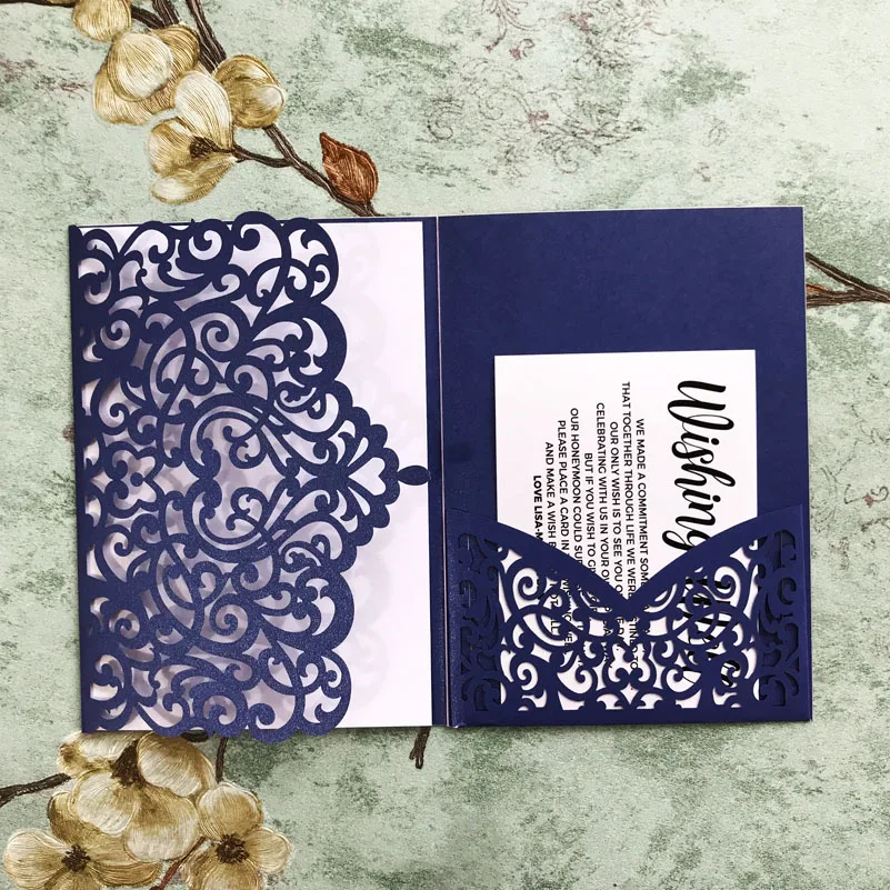 20pcs Laser Cut Lace Wedding Invitations Card Birthday Greeting Blessing Card Party Decoration with RSVP inner page &envelop
20pcs Laser Cut Lace Wedding Invitations Card Birthday Greeting Blessing Card Party Decoration with RSVP inner page &envelop