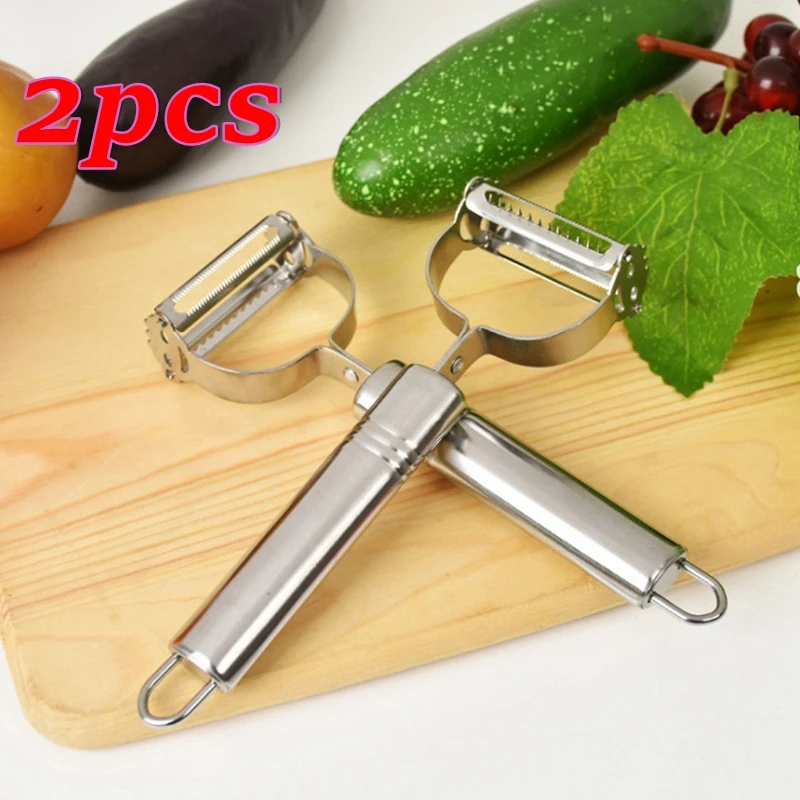Multifunctional Double Head Peeler Smiling Planer Stainless Steel Peeling Knife Apple Fruits Potato Grater Carrot Kitchen Tools
Multifunctional Double Head Peeler Smiling Planer Stainless Steel Peeling Knife Apple Fruits Potato Grater Carrot Kitchen Tools