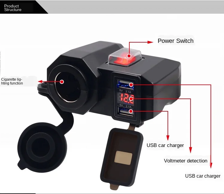 Free shipping make for WUPP Power Supply Motorcycle Waterproof Dual USB Charger Cigarette Lighter Switch Control Voltmeter
Free shipping make for WUPP Power Supply Motorcycle Waterproof Dual USB Charger Cigarette Lighter Switch Control Voltmeter