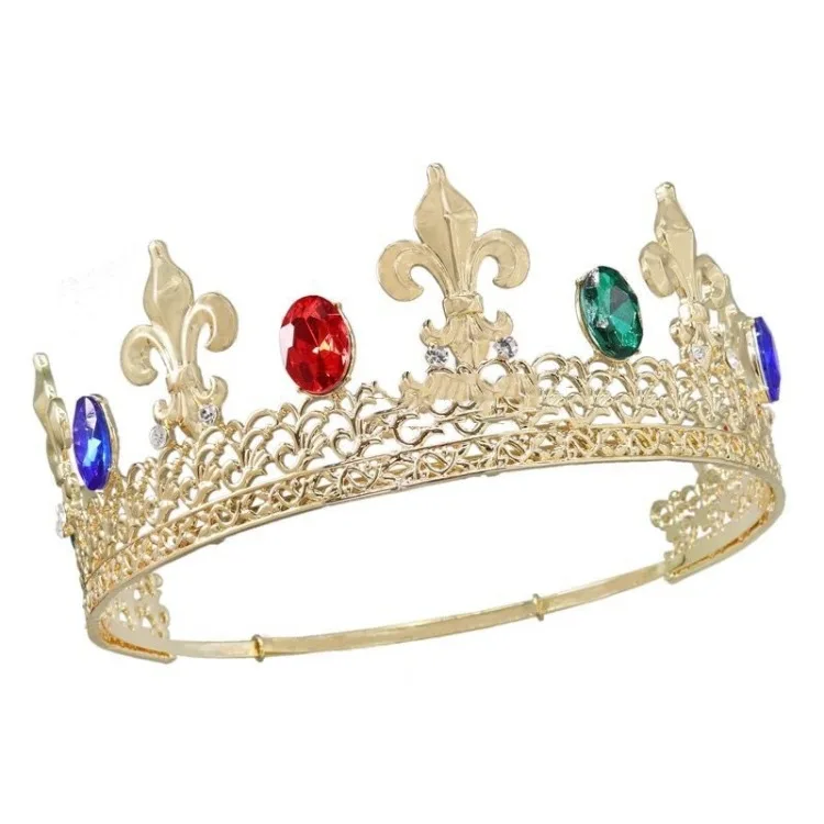Style Retro Baroque Style Crown with Golden Spear Point and Round Crown Adjustable Hair Accessories
Style Retro Baroque Style Crown with Golden Spear Point and Round Crown Adjustable Hair Accessories