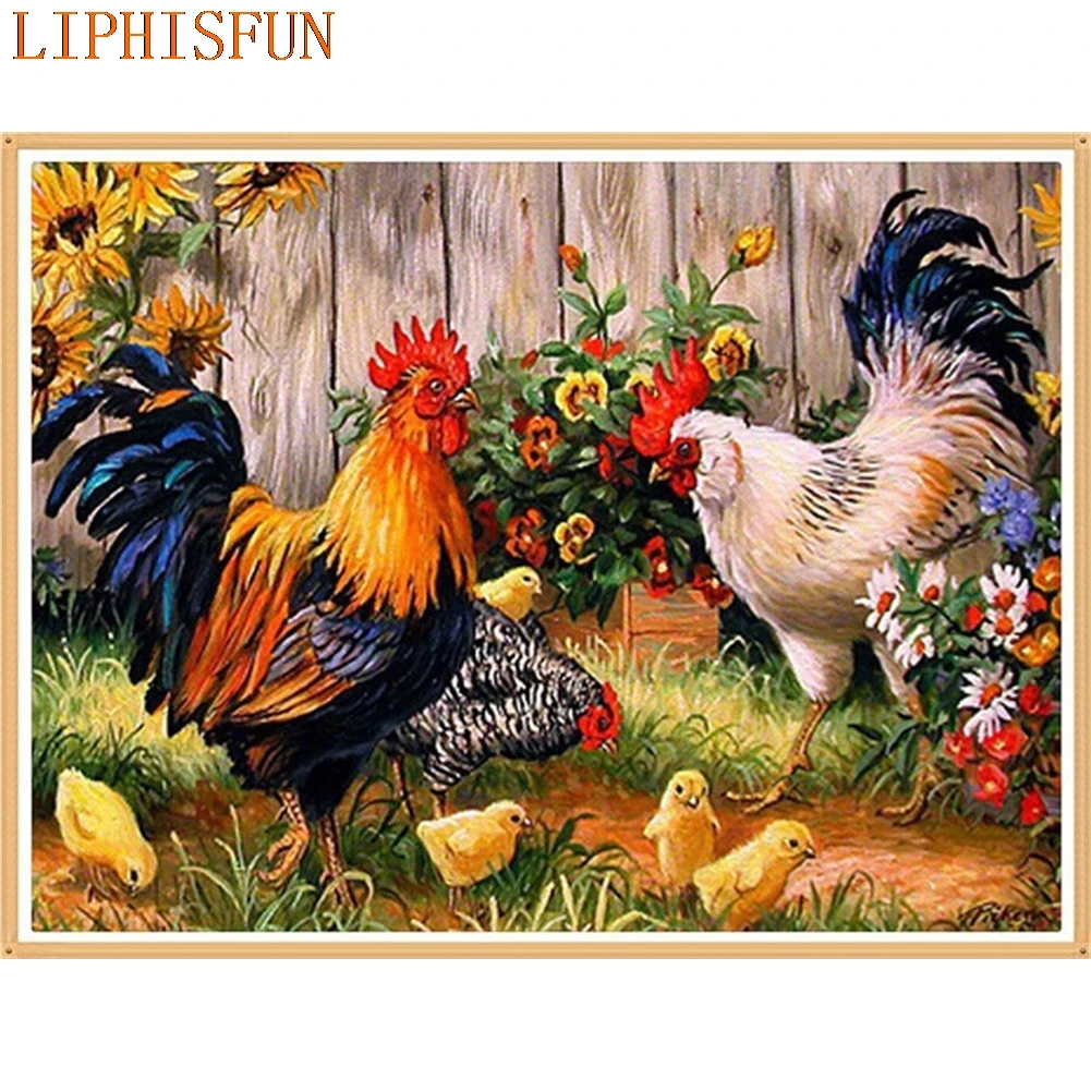 Diamond Painting Cross Stitch Full Square Round Picture of Rhinestone DIY Mosaic Embroidery Rooster Farm New Year Gift
Diamond Painting Cross Stitch Full Square Round Picture of Rhinestone DIY Mosaic Embroidery Rooster Farm New Year Gift