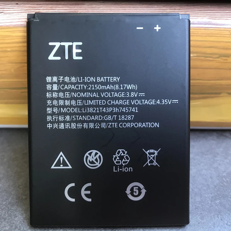 Original 2150mAh Li3821T43P3h745741 For ZTE Blade L5 Plus / Blade T520 / Blade SS C370 L0510 Battery
Original 2150mAh Li3821T43P3h745741 For ZTE Blade L5 Plus / Blade T520 / Blade SS C370 L0510 Battery