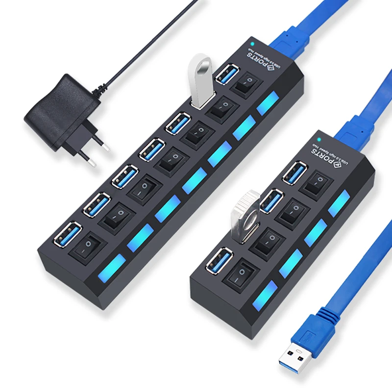 USB 2.0 Hub USB Hub 2.0 Multi USB Splitter Use Power Adapter 4/7 Ports Multiple Expander 2.0 USB Hub with Switch for PC Laptop
USB 2.0 Hub USB Hub 2.0 Multi USB Splitter Use Power Adapter 4/7 Ports Multiple Expander 2.0 USB Hub with Switch for PC Laptop