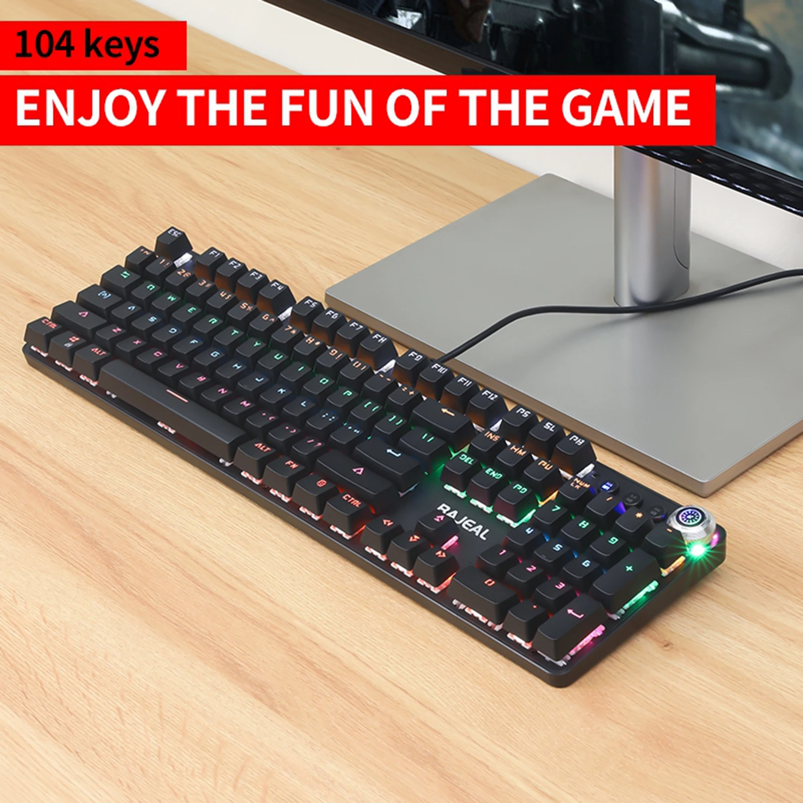 USB Wired Gaming Keyboard Water-Resistant Splash-Proof Design Quiet Mechanical Floating Keyboard for Windows Gamer
USB Wired Gaming Keyboard Water-Resistant Splash-Proof Design Quiet Mechanical Floating Keyboard for Windows Gamer