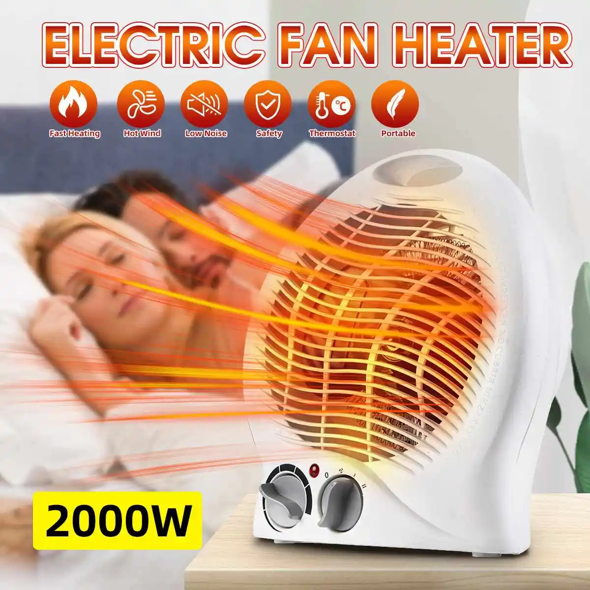 220V 2000W EU Plug Portable Electric Mini Fan Heater Desktop Household Handy Heating Stove Radiator Warmer Machine for Winter
220V 2000W EU Plug Portable Electric Mini Fan Heater Desktop Household Handy Heating Stove Radiator Warmer Machine for Winter