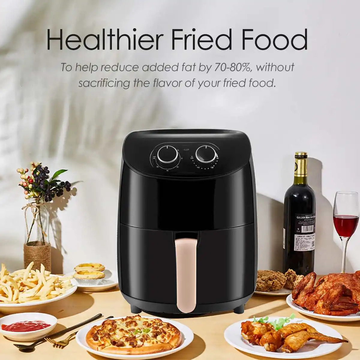 Air Fryer Home Intelligent Oil Free Large Capacity 3.5L Timer Temperature Control Multifunction Electric Deep Fryer 220V EU Plug
Air Fryer Home Intelligent Oil Free Large Capacity 3.5L Timer Temperature Control Multifunction Electric Deep Fryer 220V EU Plug