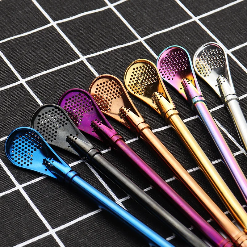 304 Stainless Steel Straw Spoon Tableware Coffee Stirring Spoon Creative Tea Milk Tea Filter Straw Spoon Accessories Tools
304 Stainless Steel Straw Spoon Tableware Coffee Stirring Spoon Creative Tea Milk Tea Filter Straw Spoon Accessories Tools