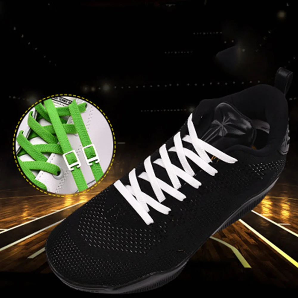 1pair With 4 Buckles Snap Elastic Shoelaces Flats Shoelace Quick Solid Color Shoe Laces Kids Adult Women Men
1pair With 4 Buckles Snap Elastic Shoelaces Flats Shoelace Quick Solid Color Shoe Laces Kids Adult Women Men