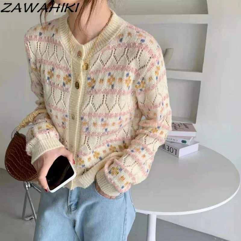 Свободный кардиган zawхитки, корейские модные Ажурные топы, Повседневные вязаные кардиганы с круглым вырезом и длинными рукавами, Женский ши...
Свободный кардиган zawхитки, корейские модные Ажурные топы, Повседневные вязаные кардиганы с круглым вырезом и длинными рукавами, Женский ши...