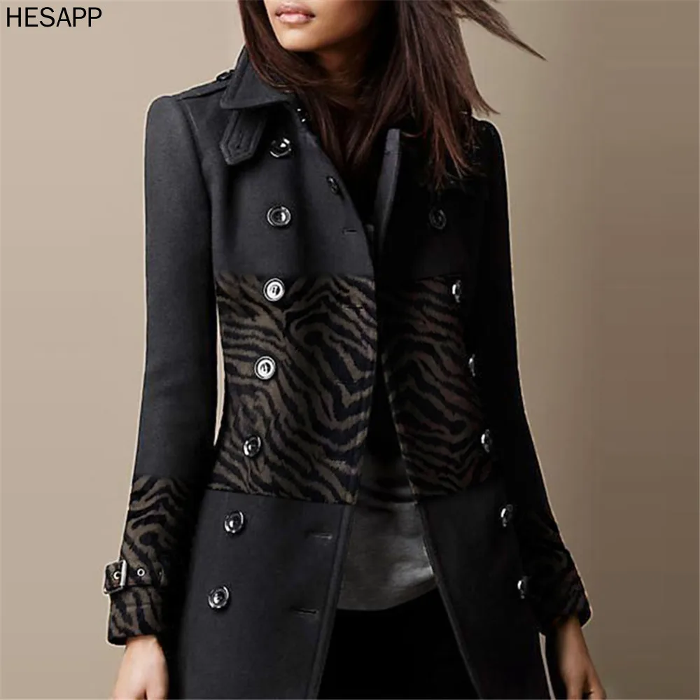 Hesappspring/fall 2021 Fashion Leopard print revised black wool coat for women gothic office for new young women
Hesappspring/fall 2021 Fashion Leopard print revised black wool coat for women gothic office for new young women