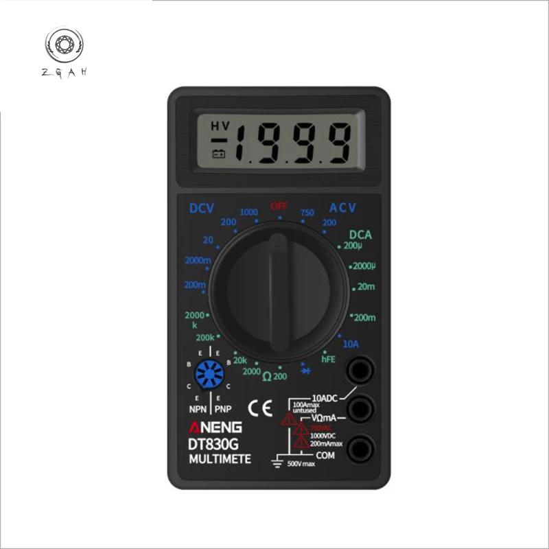 DT830G digital multimeter 750 / 1000V voltmeter ammeter ohm tester high security handheld LCD digital high precision multim
DT830G digital multimeter 750 / 1000V voltmeter ammeter ohm tester high security handheld LCD digital high precision multim