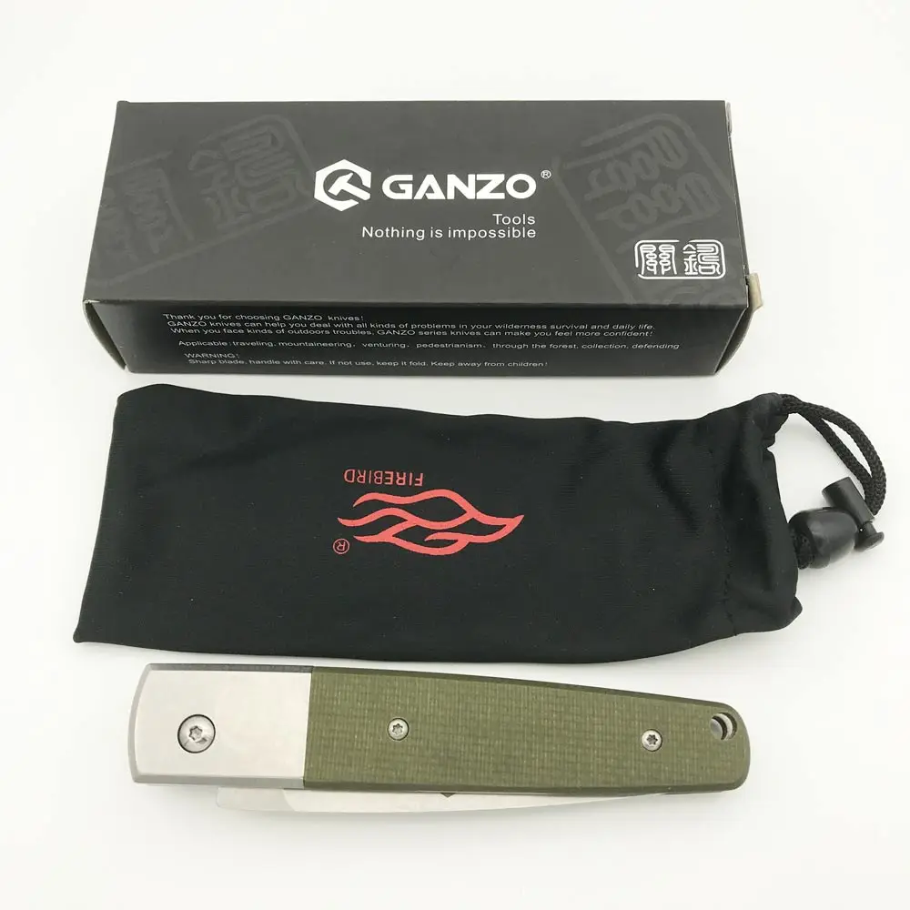 Складной нож Ganzo G7212 G7211 F7212 f7211 58 60HRC 440C G10 или с деревянной ручкой карманный для