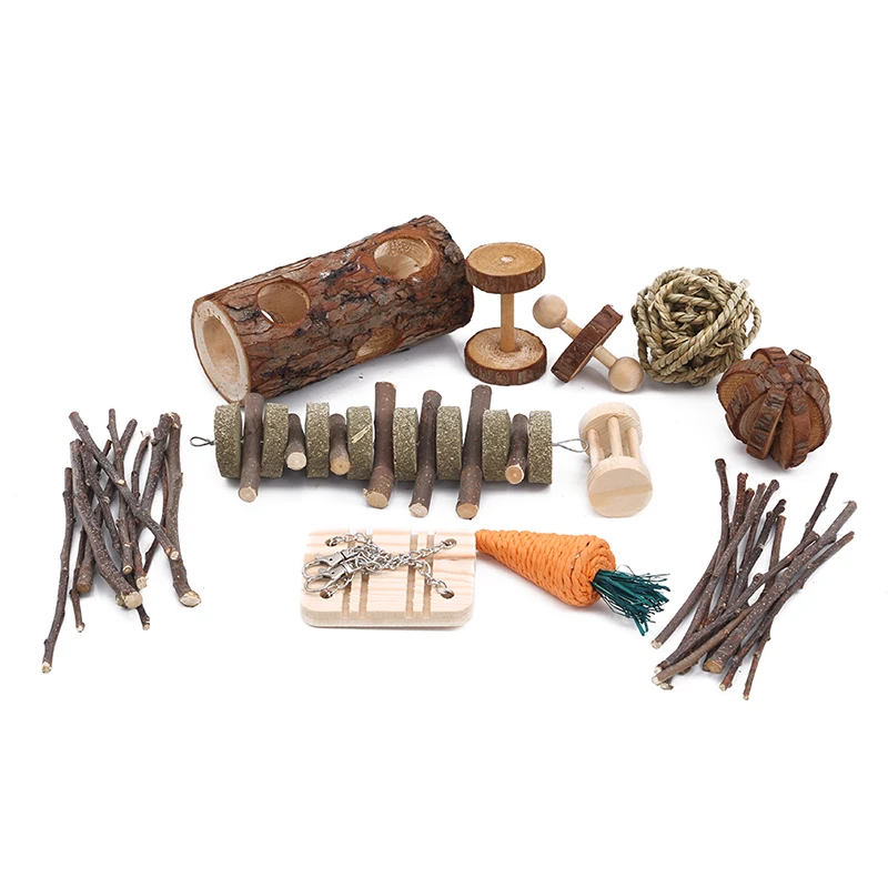 Guinea Pig Toys Hamster Chew Toys Natural Wood Gerbil Mouse Bells Dental Care Molar Toys Suitable For Birds Hamster 10pcs/set
Guinea Pig Toys Hamster Chew Toys Natural Wood Gerbil Mouse Bells Dental Care Molar Toys Suitable For Birds Hamster 10pcs/set