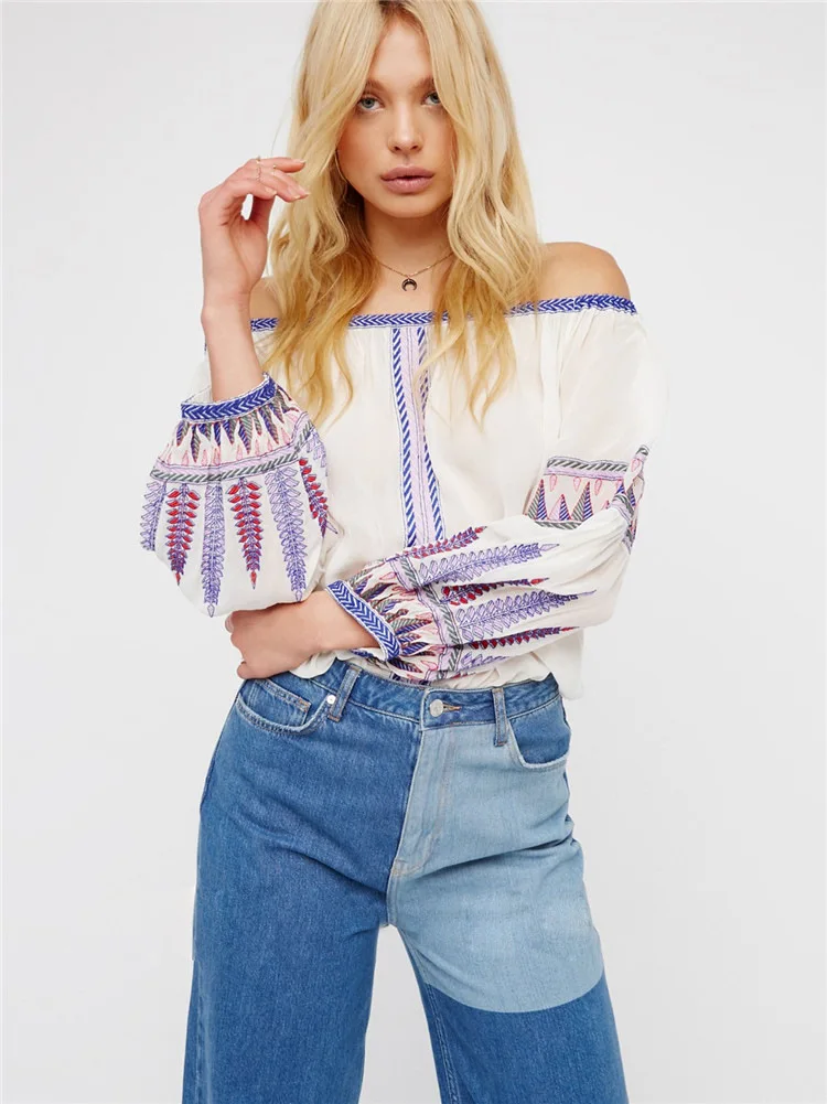DUISNENA long boho lantern sleeve women tops floral embroidery white blouse cotton shirts sexy off shoulder mujer camisas blusas
DUISNENA long boho lantern sleeve women tops floral embroidery white blouse cotton shirts sexy off shoulder mujer camisas blusas