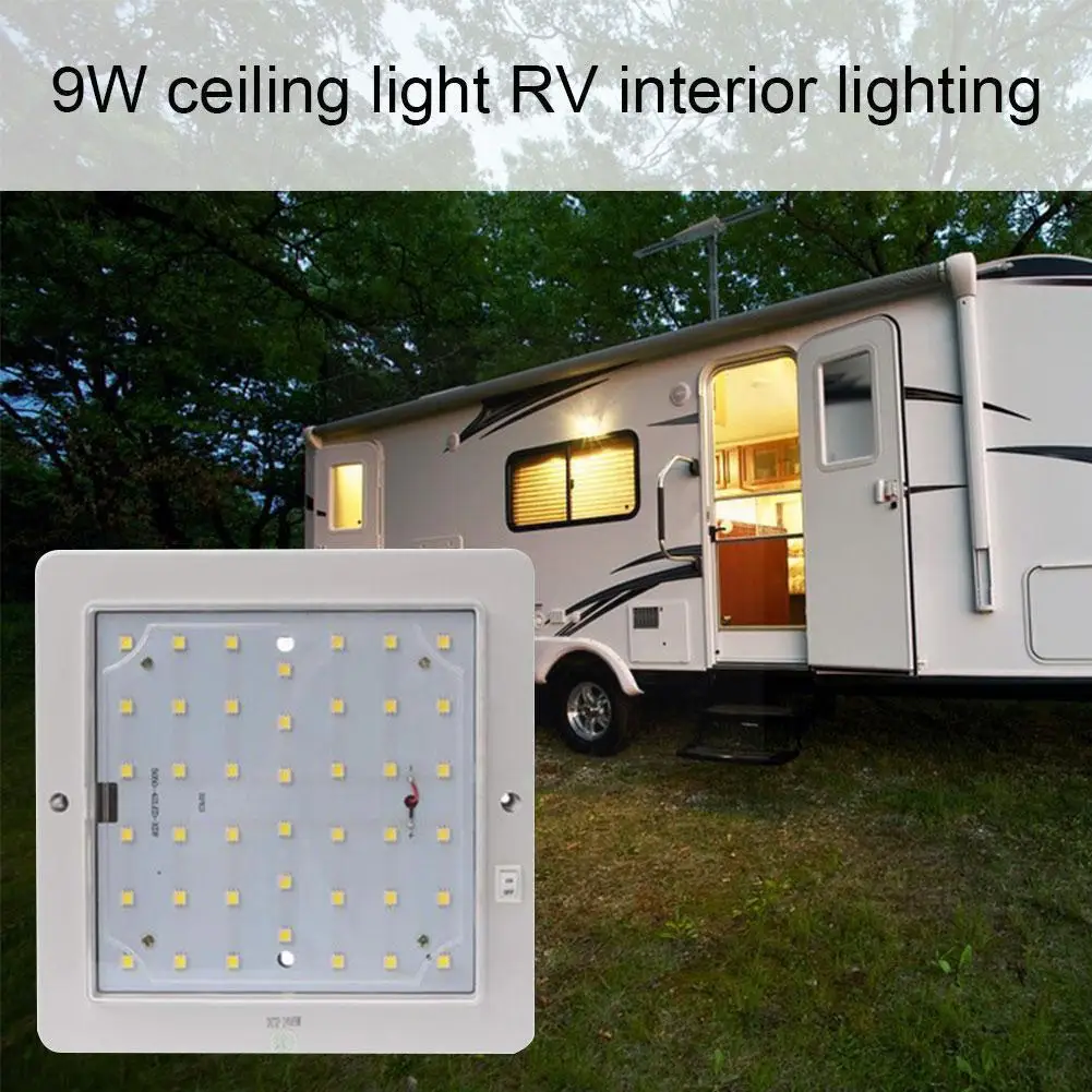 RV LED Light 9W Ceiling Light, RV 12V With Switch, Indoor Light, Lighting Highlight Square LED Energy-saving Z8T4
RV LED Light 9W Ceiling Light, RV 12V With Switch, Indoor Light, Lighting Highlight Square LED Energy-saving Z8T4
