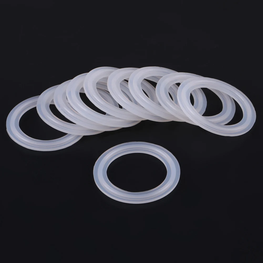 10pcs/set 1.5" Sanitary Clamp Ferrule Silicone Sealing Strip Gasket Ring Washer For Homebrew Dairy Product 
10pcs/set 1.5" Sanitary Clamp Ferrule Silicone Sealing Strip Gasket Ring Washer For Homebrew Dairy Product