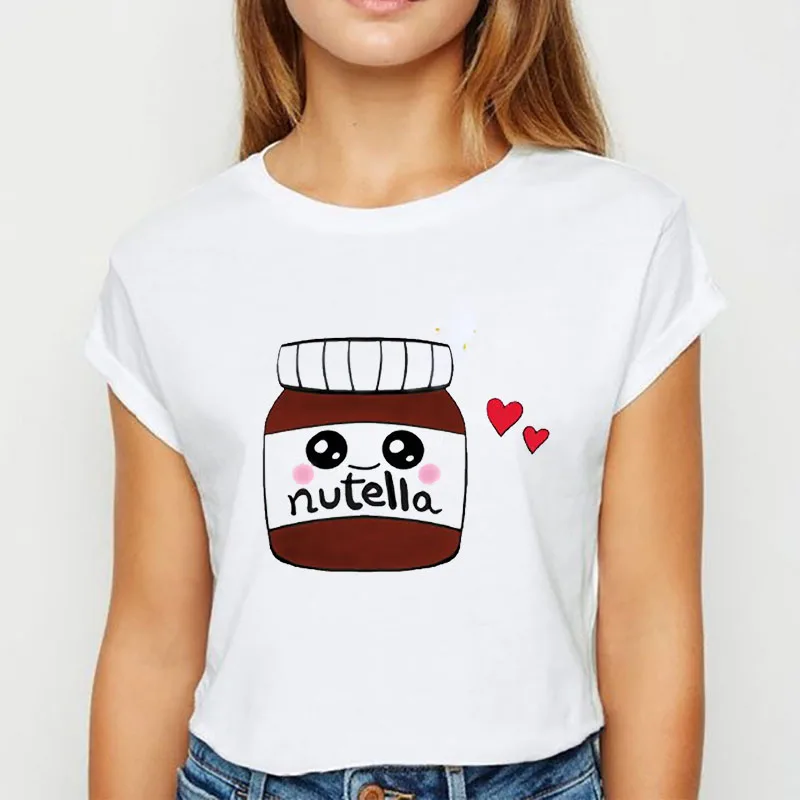 Fashion Nutella Print T Shirt Women 90s Harajuku Kawaii T-shirt Graphic Cute Cartoon Tshirt Korean Style Top Tees Female
Fashion Nutella Print T Shirt Women 90s Harajuku Kawaii T-shirt Graphic Cute Cartoon Tshirt Korean Style Top Tees Female