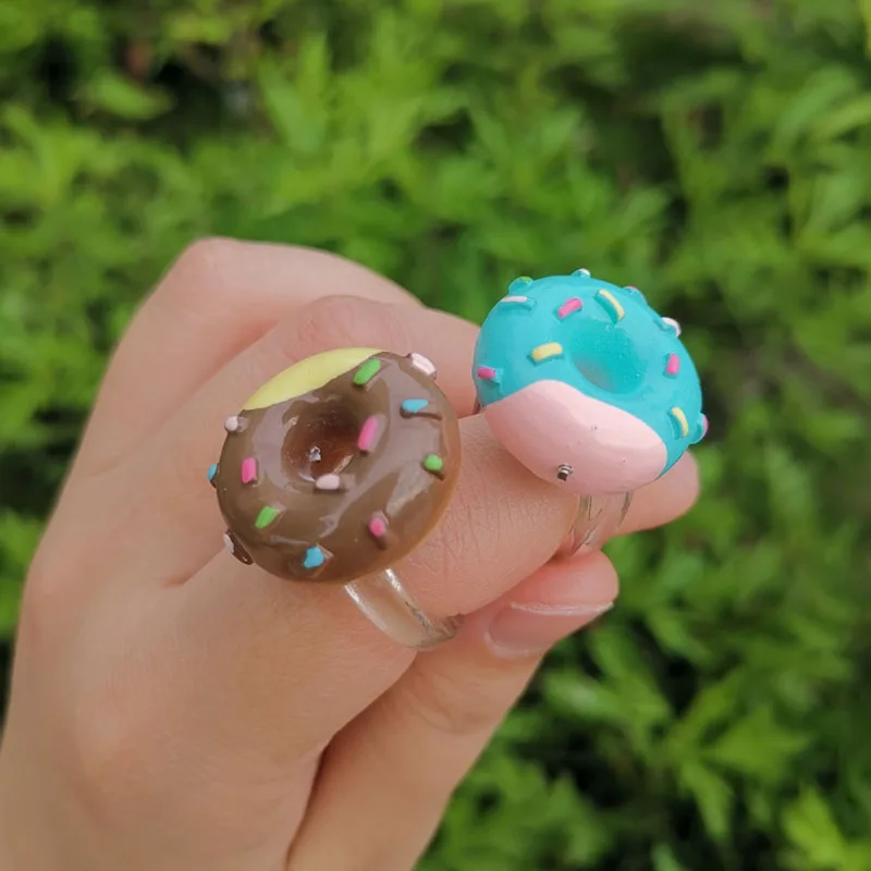 Cute Donuts Rings for Women Trendy Transparent Resin Finger Rings Wholesale Wedding Jewelry Female Bijoux
Cute Donuts Rings for Women Trendy Transparent Resin Finger Rings Wholesale Wedding Jewelry Female Bijoux