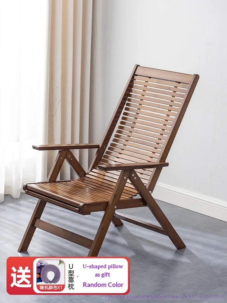 Quality Foldable Bamboo Backrest Chair Recliner Balcony Home Leisure Lunch Break Lazy Nap Folding Chair Option Footrest Cushion
Quality Foldable Bamboo Backrest Chair Recliner Balcony Home Leisure Lunch Break Lazy Nap Folding Chair Option Footrest Cushion