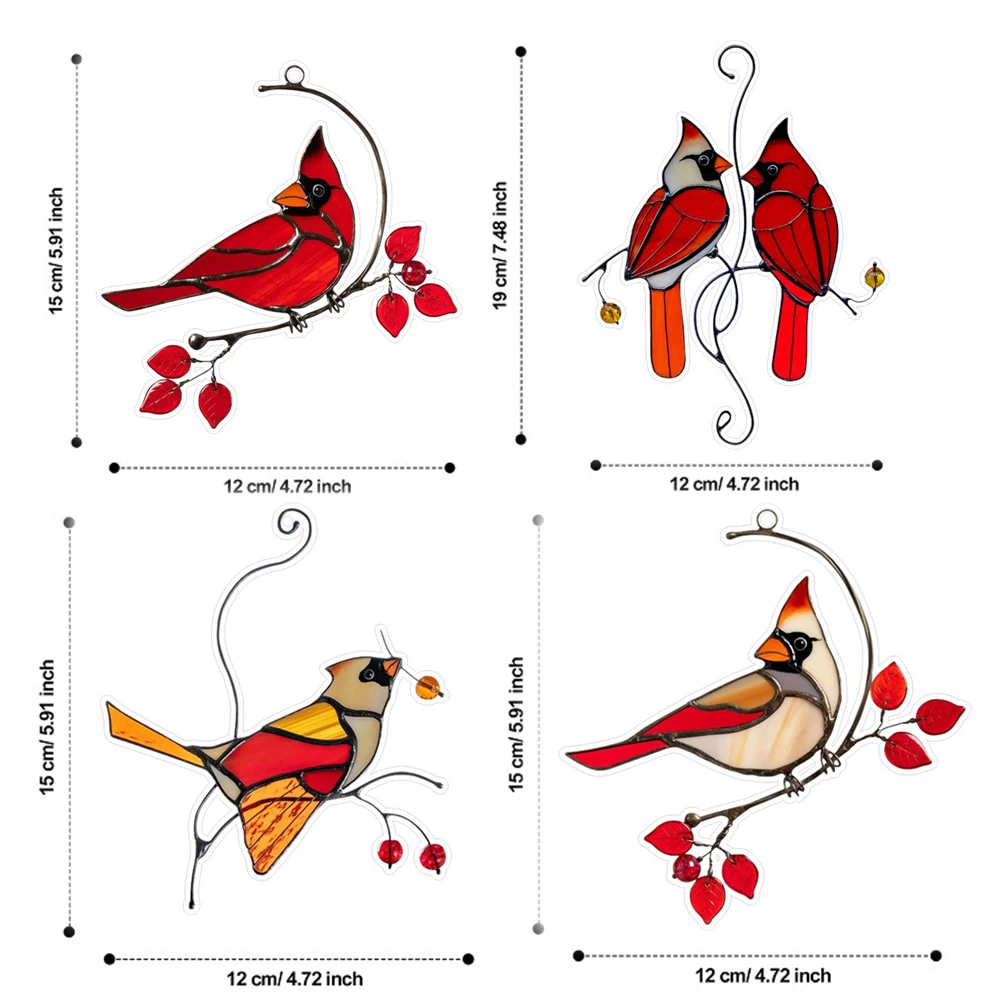 1pcs Multicolor Acrylic Birds Suncatcher Window Panel Bird Ornaments Pendant Home Aesthetic Room Decoration Gifts For Bird Lover
1pcs Multicolor Acrylic Birds Suncatcher Window Panel Bird Ornaments Pendant Home Aesthetic Room Decoration Gifts For Bird Lover