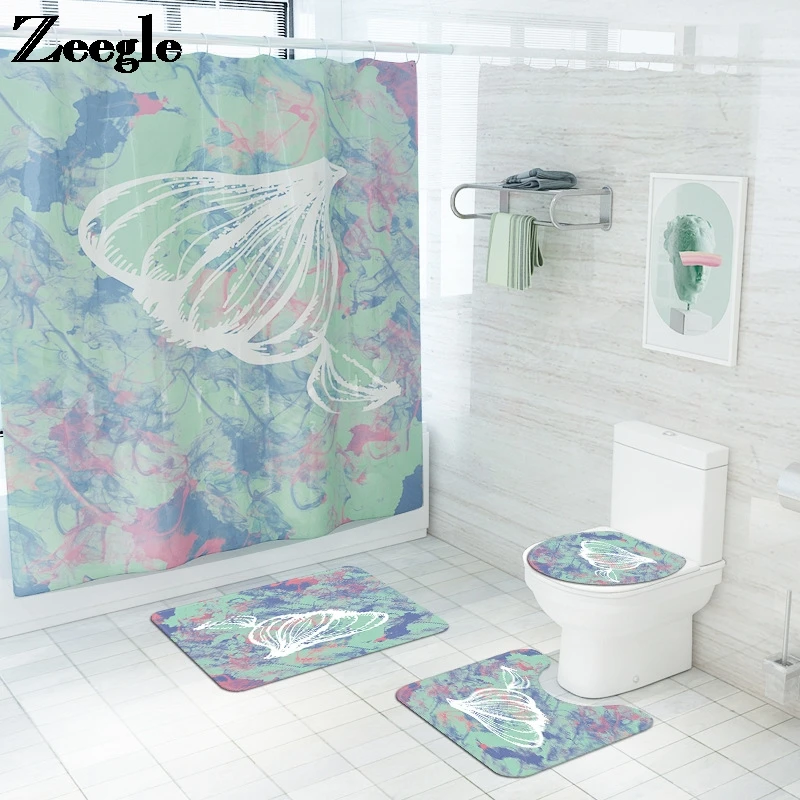 Abstract plant printing shower curtain floor mat and absorbent bath mat memory foam toilet mat U-shaped carpet
Abstract plant printing shower curtain floor mat and absorbent bath mat memory foam toilet mat U-shaped carpet