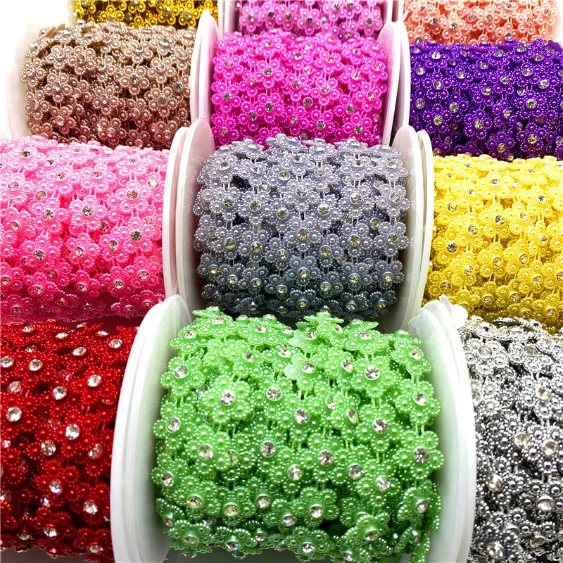 1Yards 14mm Color Flower Shape Rhinestone Chain Pearl Jewelry Chain Sewing Wedding Dress Clothing Applique DIY Accessories
1Yards 14mm Color Flower Shape Rhinestone Chain Pearl Jewelry Chain Sewing Wedding Dress Clothing Applique DIY Accessories