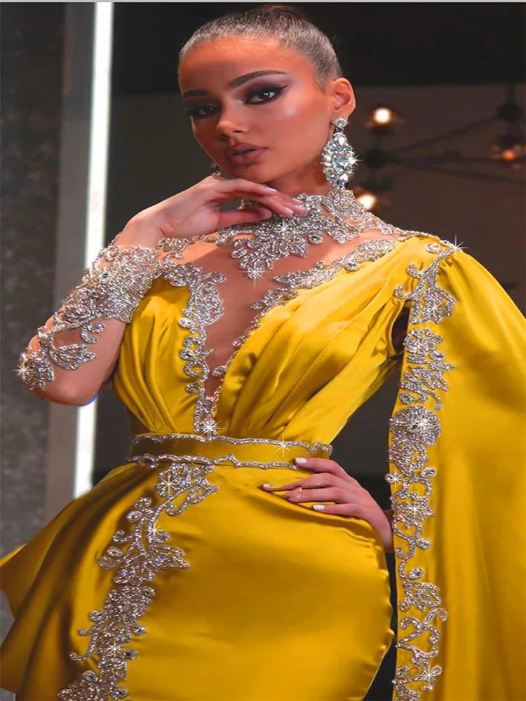 Women's luxury wedding dress stand sequin collar sexy slim fitted tuxedo elegant ball gown for ladies
Women's luxury wedding dress stand sequin collar sexy slim fitted tuxedo elegant ball gown for ladies
