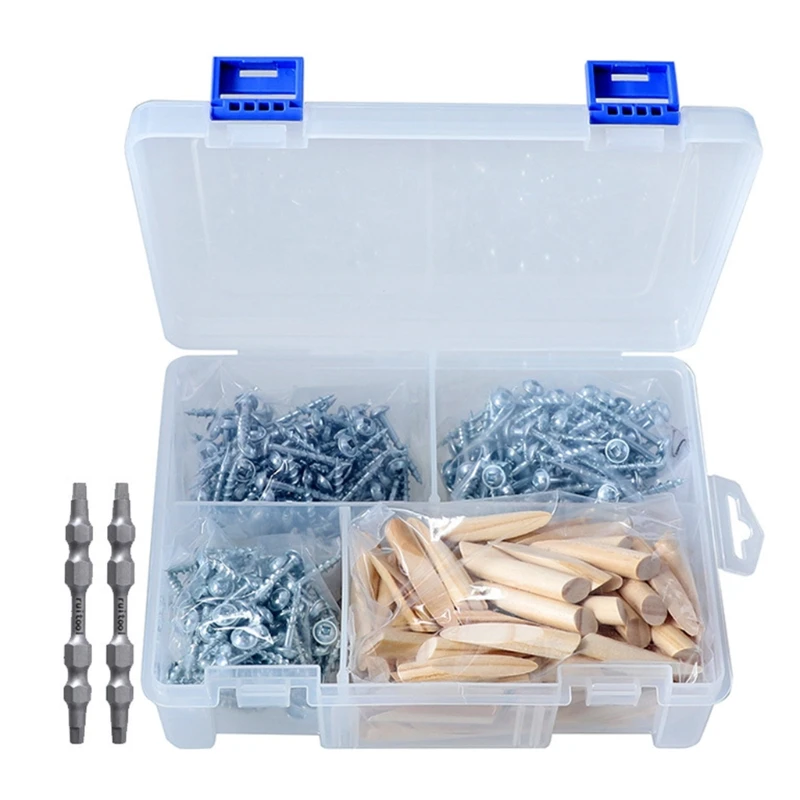 402pcs Pocket Hole Jig Self-tapping Screws Kit Fine Coarse Thread Wood Screw Woodworking Tools
402pcs Pocket Hole Jig Self-tapping Screws Kit Fine Coarse Thread Wood Screw Woodworking Tools