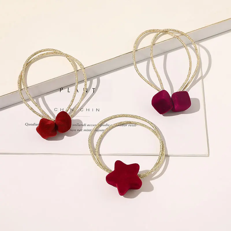 Women Girls Wine Red Velvet Hair Ring Round Love Heart Stars Geometric Elastic Hair Bands Sequins Rubber Band Hair Accessories
Women Girls Wine Red Velvet Hair Ring Round Love Heart Stars Geometric Elastic Hair Bands Sequins Rubber Band Hair Accessories