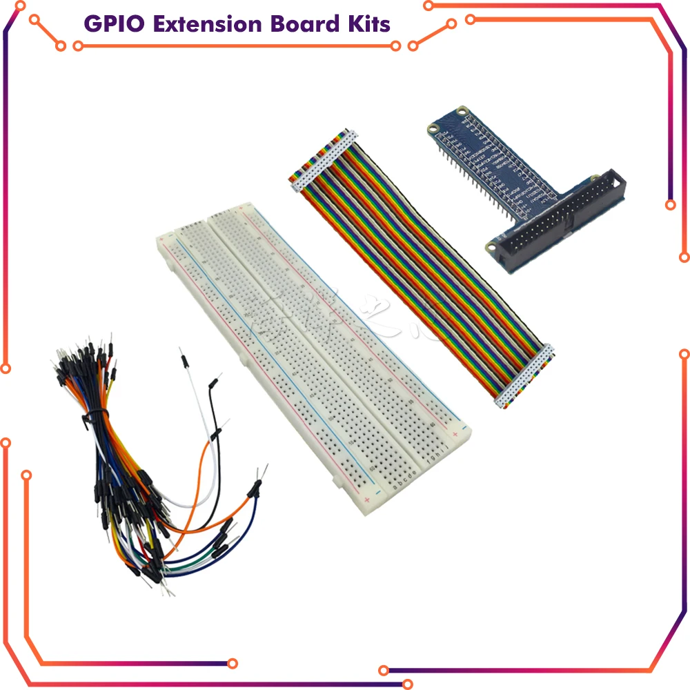 

Raspberry Pi 40Pin GPIO Extension Board Kits MB-102 Breadboard GPIO Adapter Cable + Jumper Cable for Arduino UNO / Orange Pi