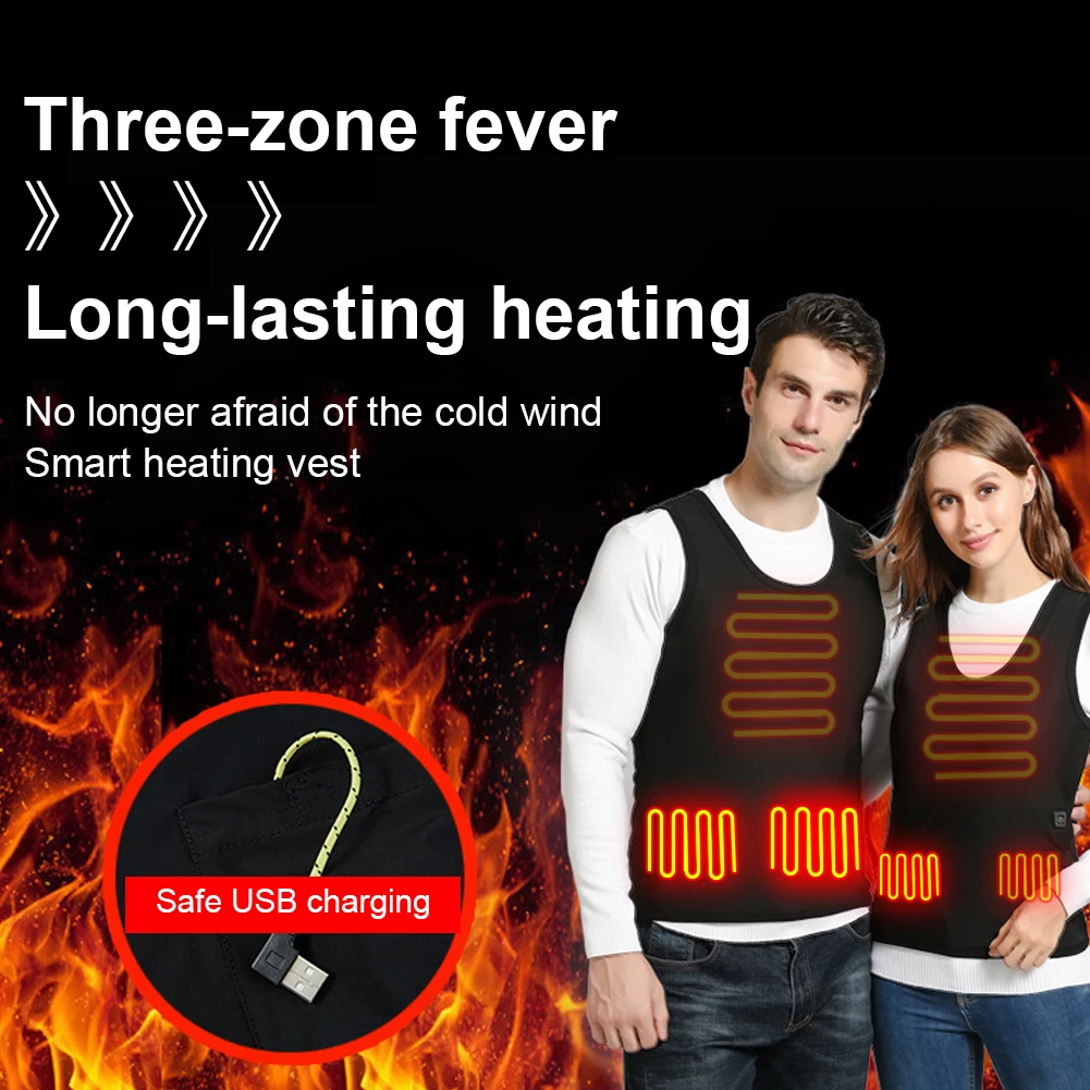 Smart electric heating vest men and women the same electric heating vest winter fleece soft thermal vest thermal underwear
Smart electric heating vest men and women the same electric heating vest winter fleece soft thermal vest thermal underwear