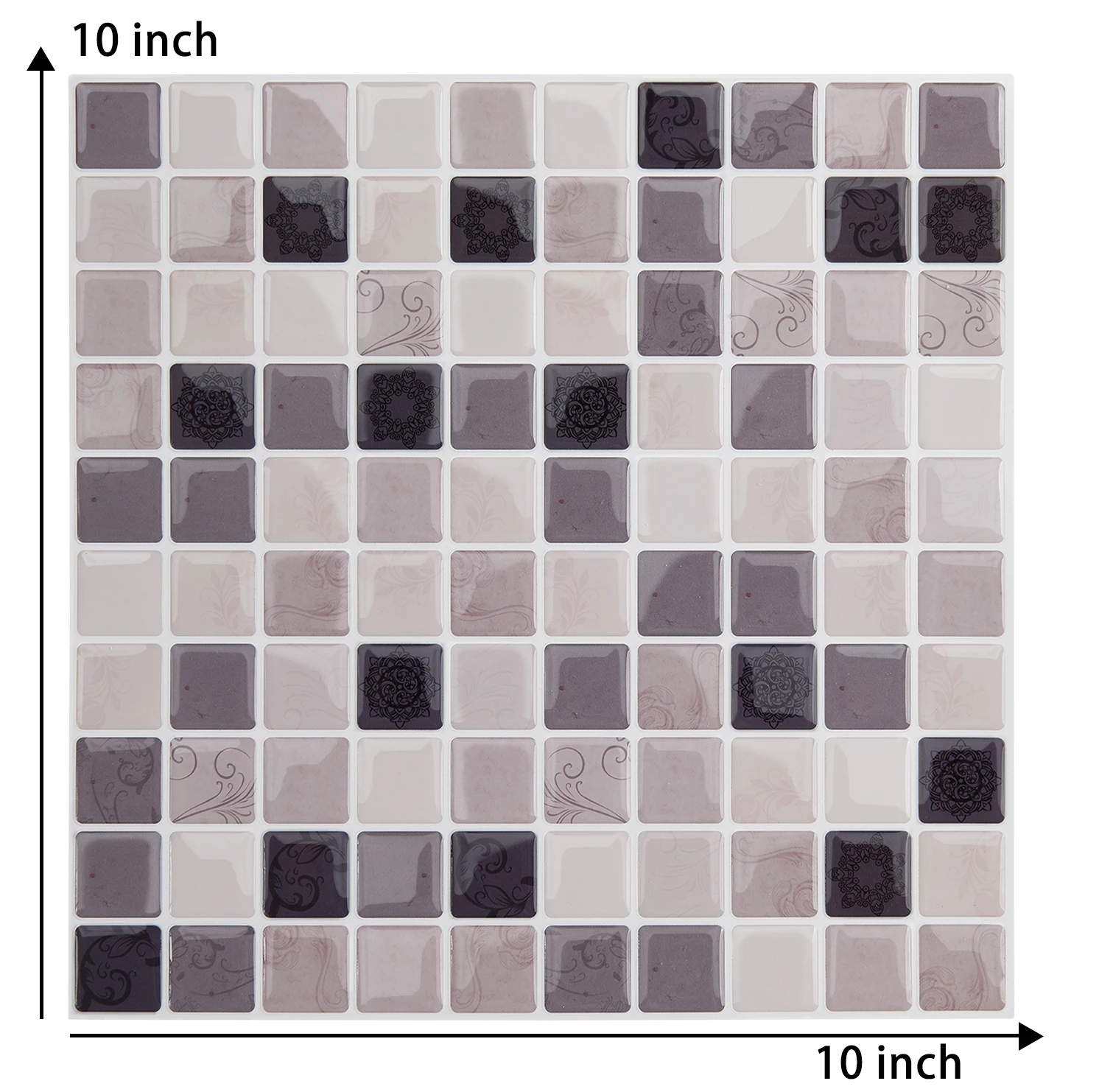 Vividtiles Self Adhesive Mosaic Tile Wall decal Sticker DIY Home Decor Vinyl Peel And Stick Tiles For Kitchen Bathroom - 1 Sheet
Vividtiles Self Adhesive Mosaic Tile Wall decal Sticker DIY Home Decor Vinyl Peel And Stick Tiles For Kitchen Bathroom - 1 Sheet