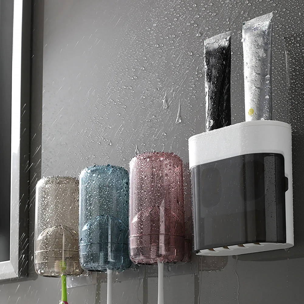 1PC Wall Mount Automatic Toothpaste Dispenser Squeezer Dust-proof Toothbrush Holder Storage Rack Shelf Bathroom Accessories
1PC Wall Mount Automatic Toothpaste Dispenser Squeezer Dust-proof Toothbrush Holder Storage Rack Shelf Bathroom Accessories